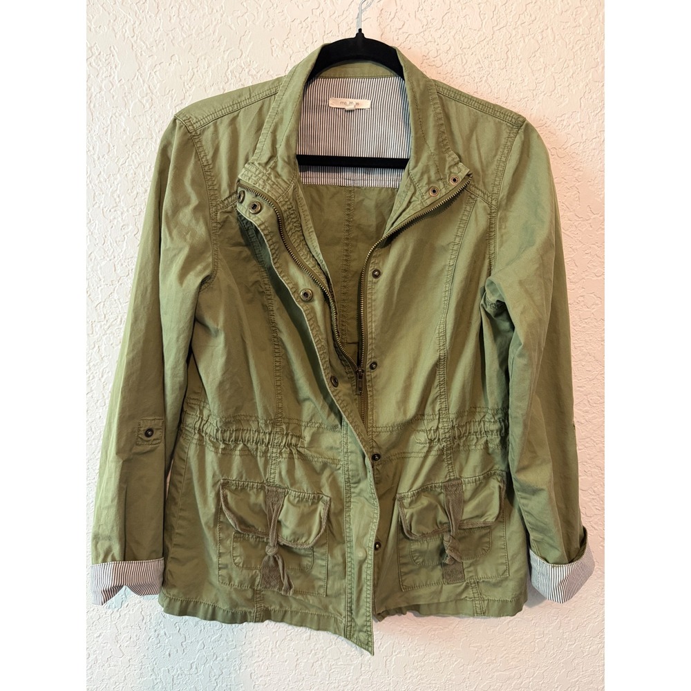 Maurices Utility Anorak Jacket Medium Olive Green Safari Military Gorpcore